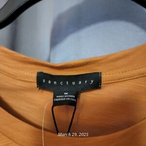 Sanctuary Orange Polo Short Sleeve Tee